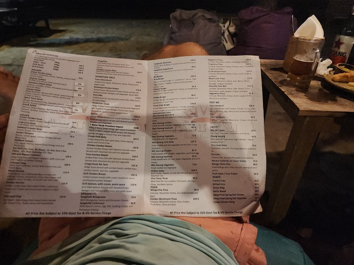 Taris Bali Menu - Image 3